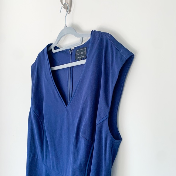 Eloquii Navy Midi Dress - Picture 3 of 8